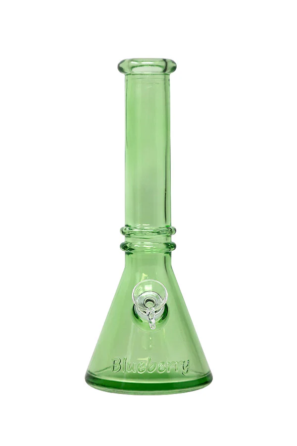 10" Blueberry Double Ring Soft Glass Beaker Bong - Image 3