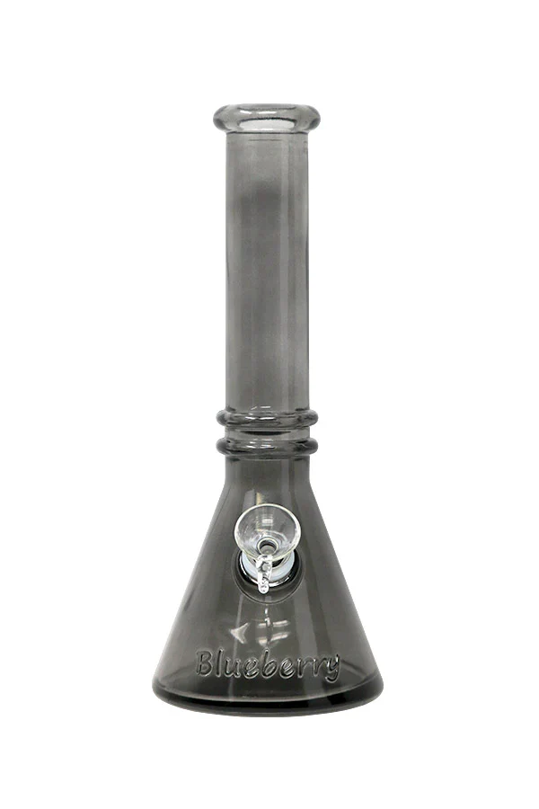 10" Blueberry Double Ring Soft Glass Beaker Bong - Image 4