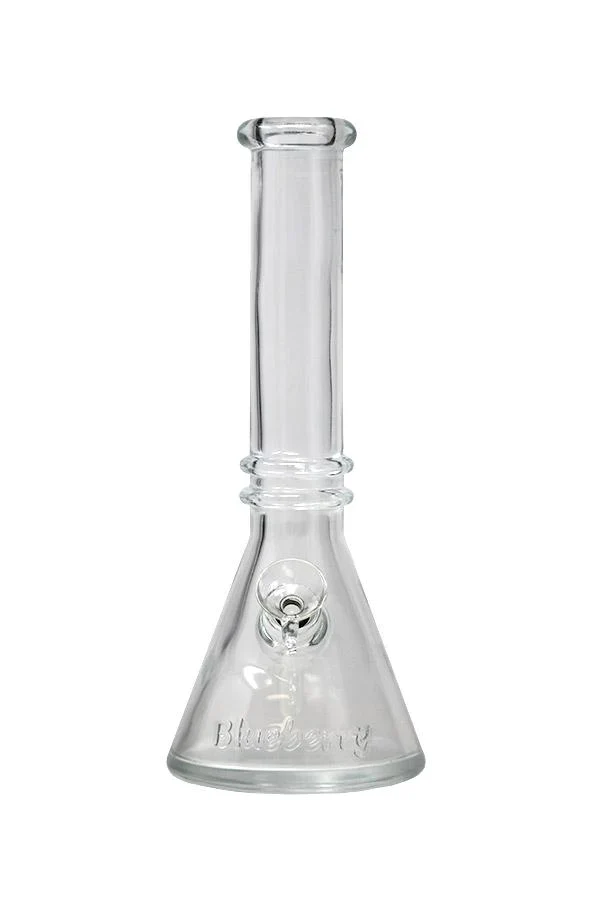 10" Blueberry Double Ring Soft Glass Beaker Bong - Image 6