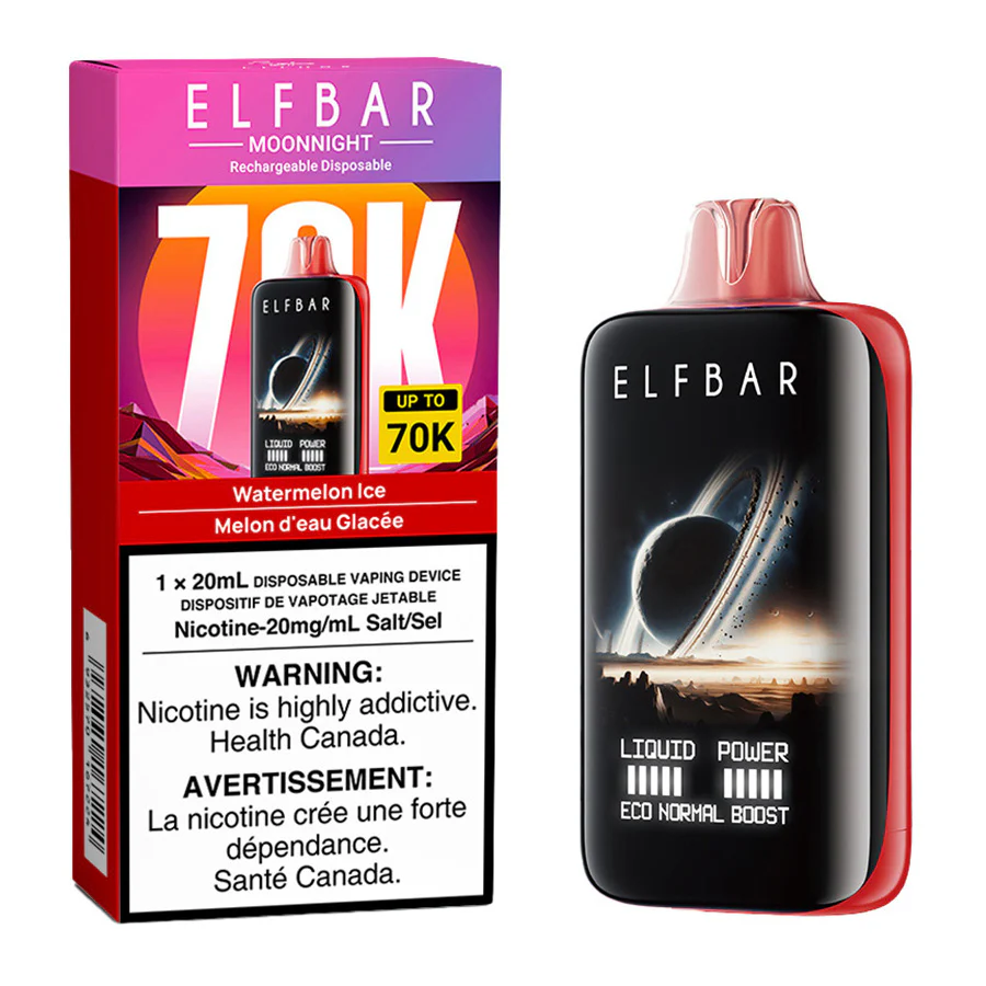 Elf Bar MoonNight 70K Disposable Vape Device - Watermelon Ice 20ml