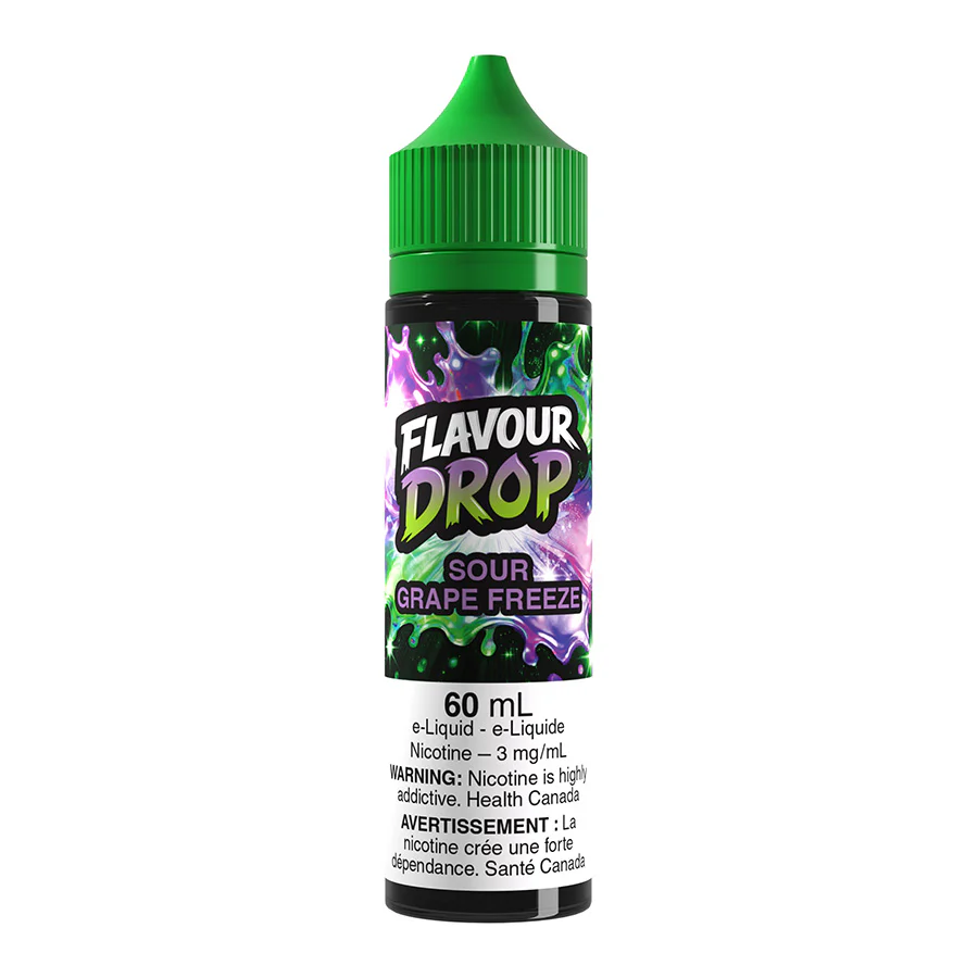 Flavour Drop Freebase E-Liquid - Sour Grape Freeze 60ml