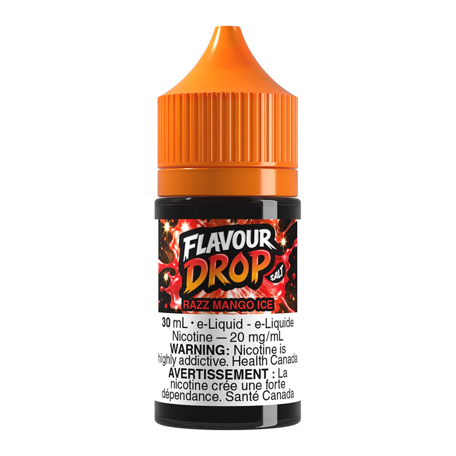 Flavour Drop Salt Nic E-Liquid - Razz Mango Ice 30ml