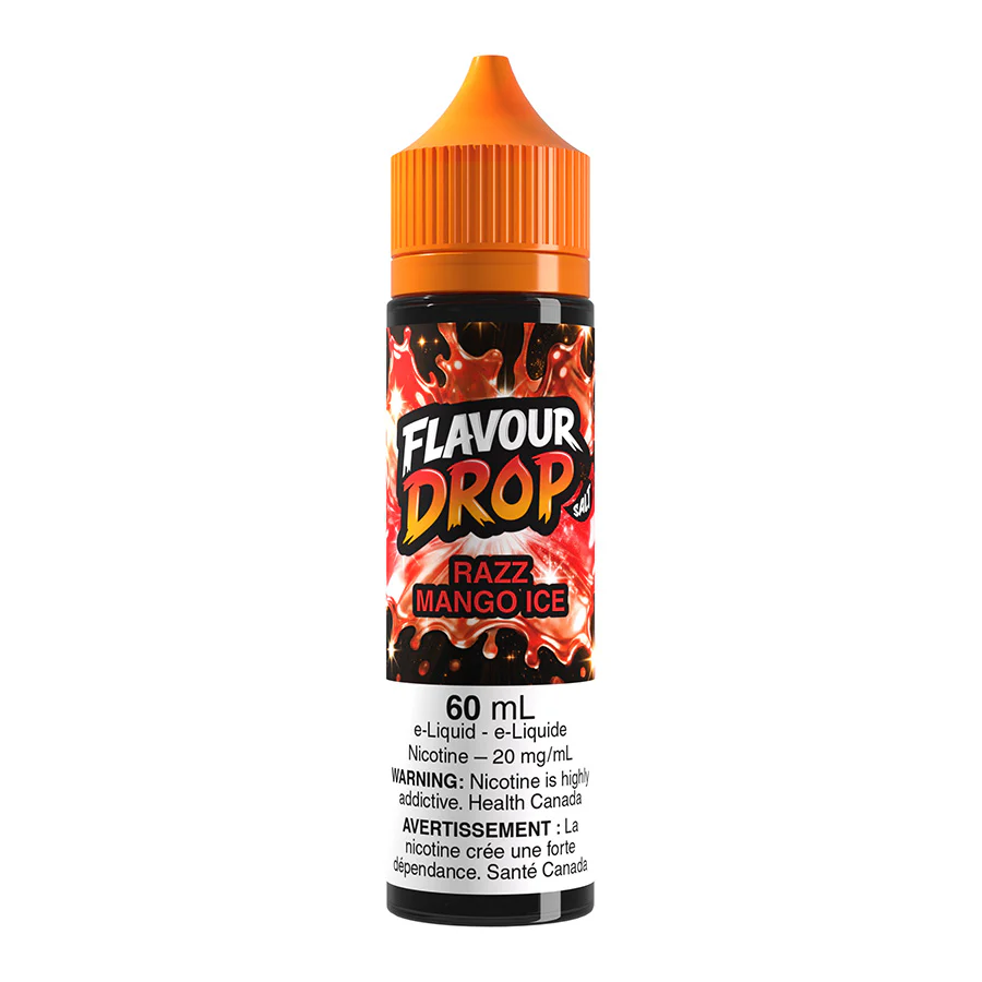 Flavour Drop Salt Nic E-Liquid - Razz Mango Ice 60ml
