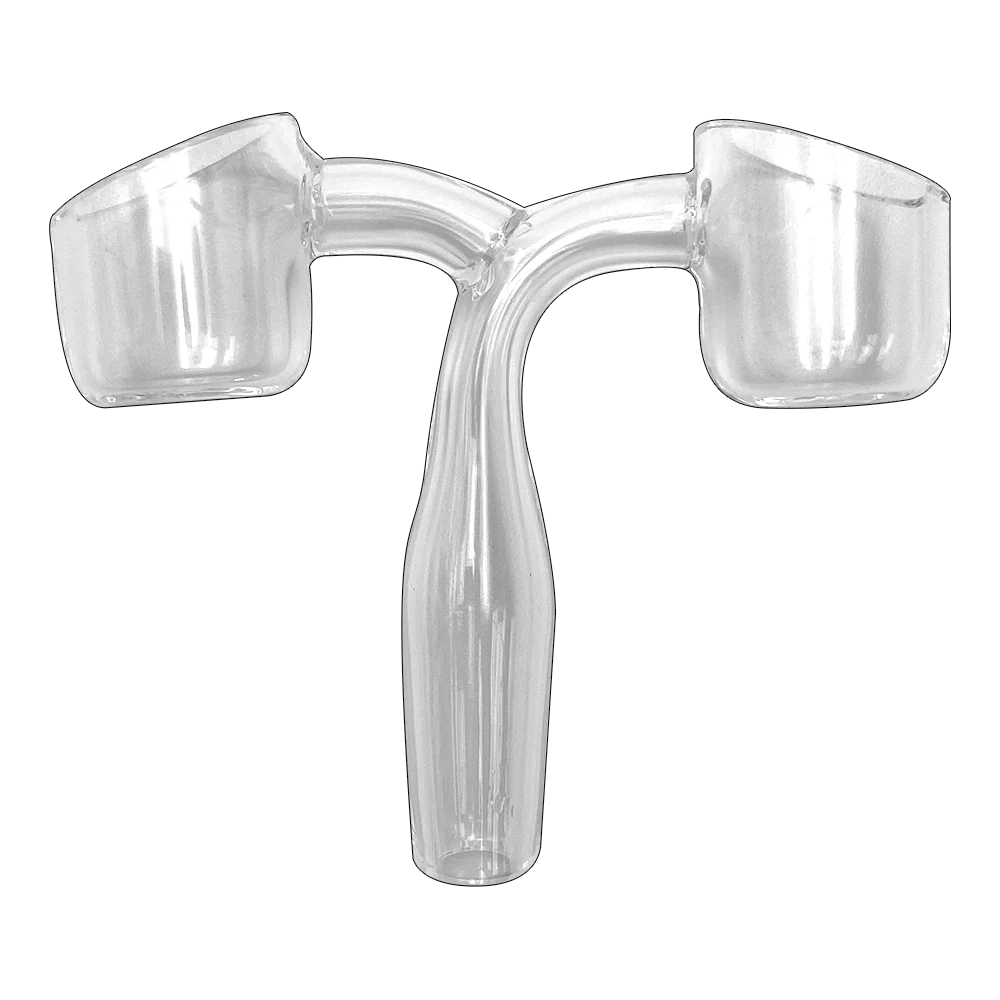 GLASS BANGER - DOUBLE BUCKET - 14MM MALE