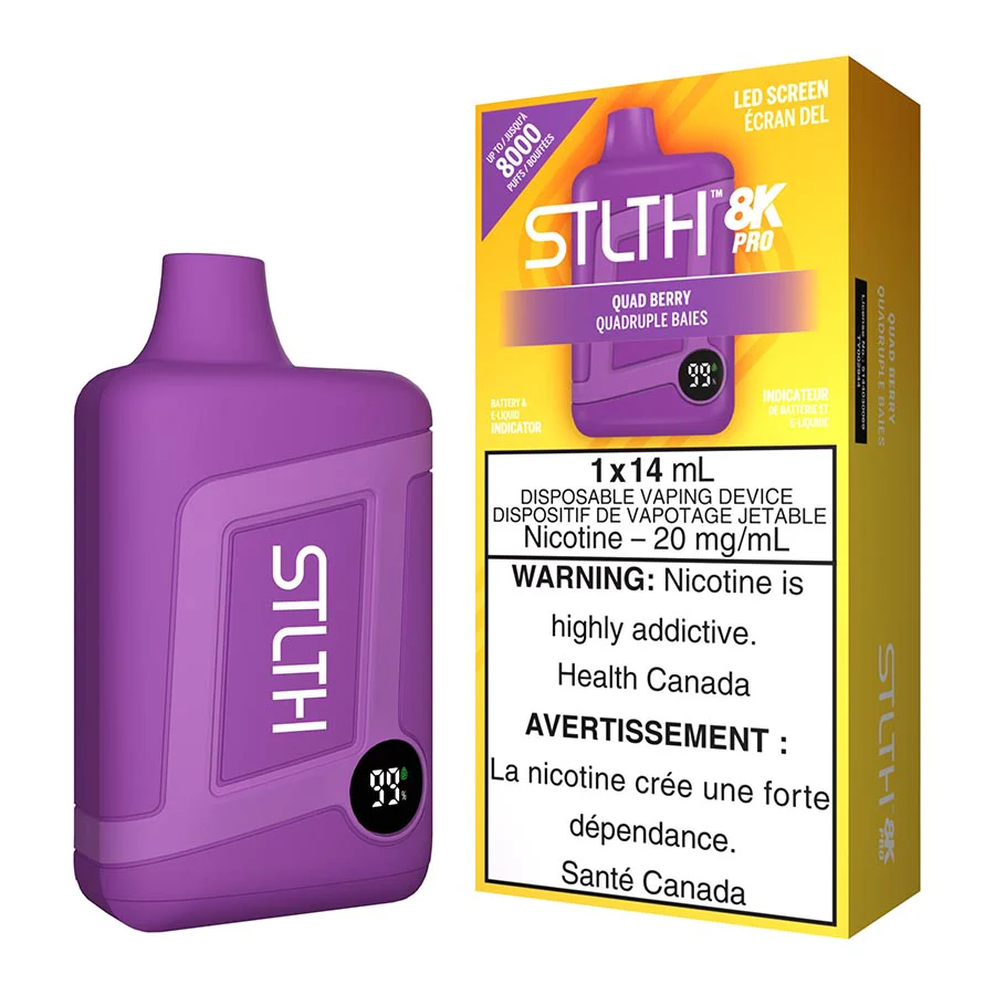 STLTH 8K Pro Disposable Vape Device - Quad Berry
