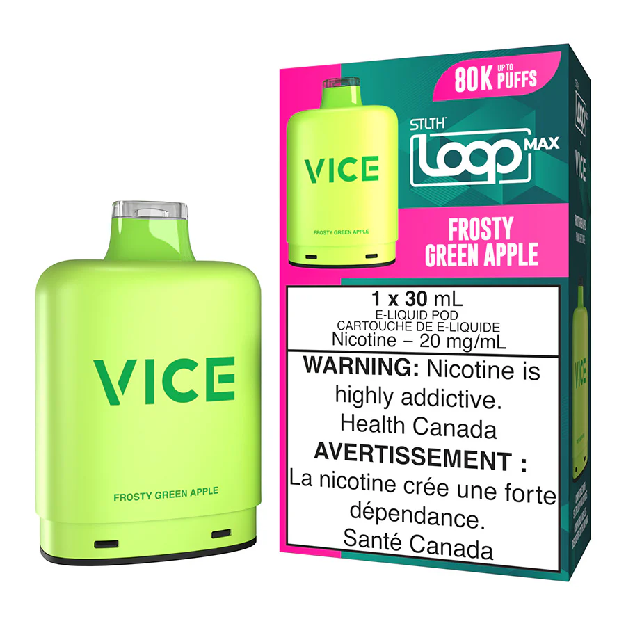 STLTH Loop Max x Vice E-Liquid Pod Pack - Frosty Green Apple 30ml