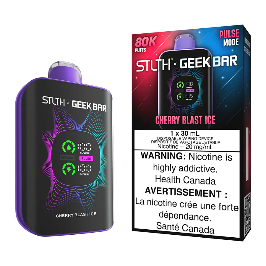 STLTH X Geek Bar Disposable Vape Device - Cherry Blast Ice